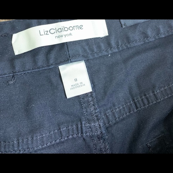 LIZ CLAIBORNE Jackie Straight Leg Trousers With Pockets Black Size 8 - Picture 11 of 12